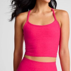 Spacedye Slim Racerback Cropped Tank | Hot Pink | Beyond Yoga